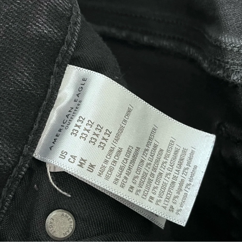 American Eagle Men’s Black Wash Jeans